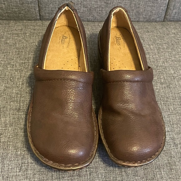 G.H. BASS & CO. Sheena Leather Closed Back Clogs Brown Size 8.5 - Picture 2 of 7
